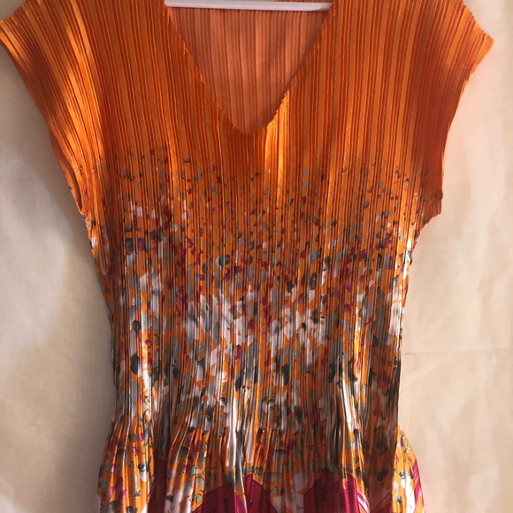 Satin Accordion Fold Shirt - Picture 2 of 7